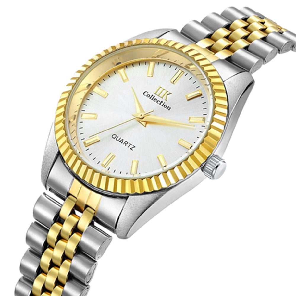 Trade Shop - Orologio Da Polso Ik Collection Silver Dorato Analogico Quarzo Quadrante Silver -