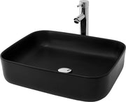 Wastafel rettangolare senza overflow 51x40,5x13,5 cm ceramica nera 

Specifica tecnica: 
- Dimensioni: 51x40,5x13,5 cm 
- Materiale: Ceramica