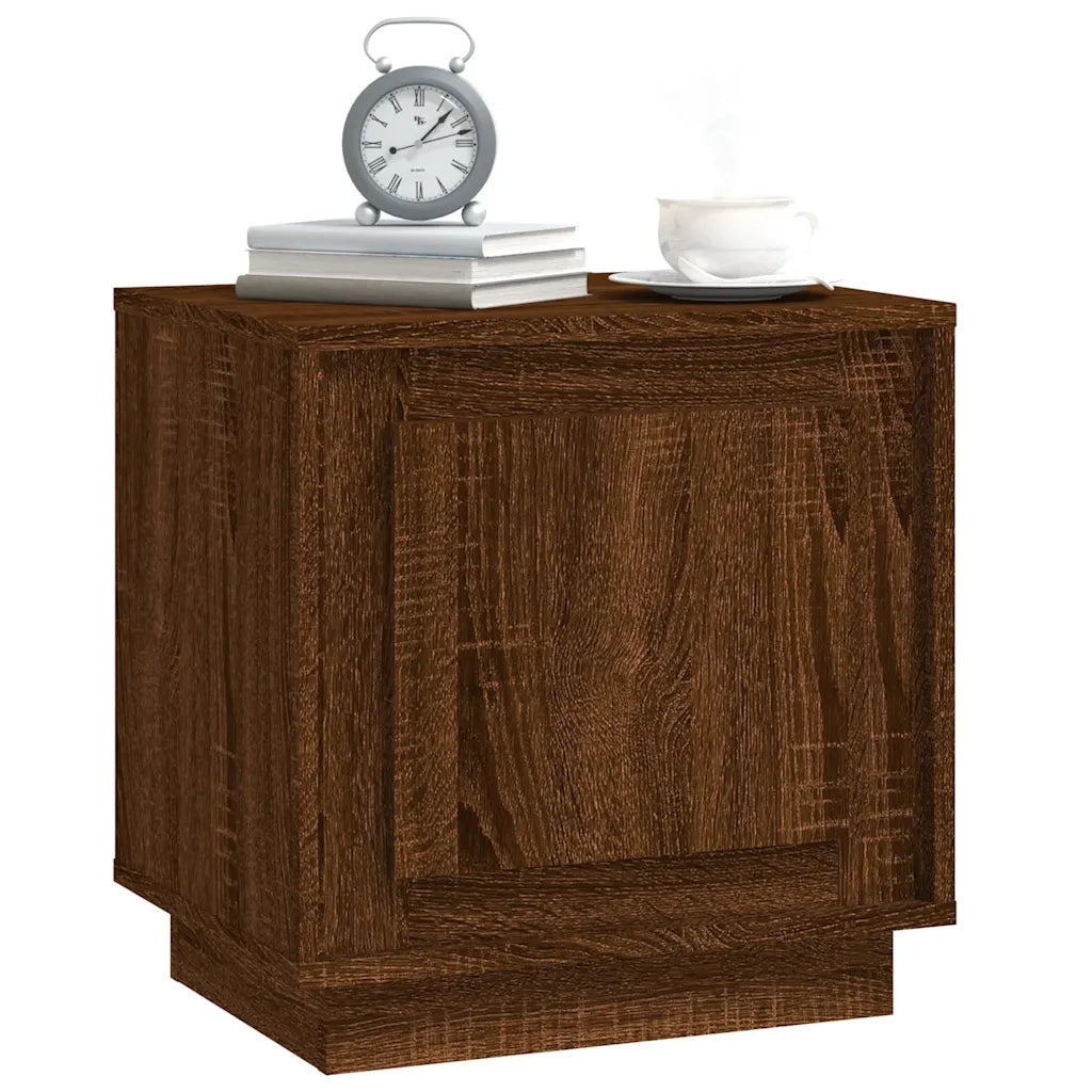 Comodini 2 pz Rovere Marrone 44x35x45 cm in Legno Multistrato 819851