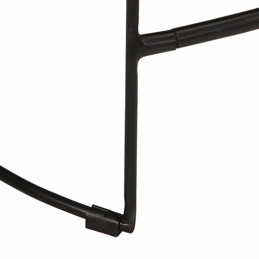 Sgabelli da Bar 2 pz Neri 46x38x52 cm Legno Massello di Mango 4013529
