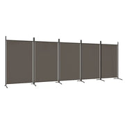 Divisorio a 5 Pannelli-Set di 5 pannelli Paravento Antracite 433x180 cm Tessuto