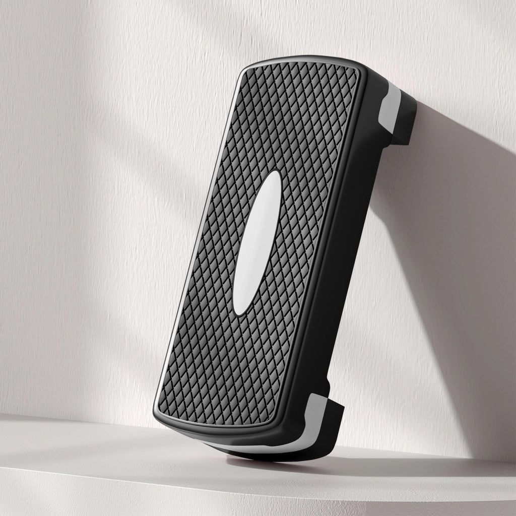 EasyComfort Stepper Fitness Casa, Step Fitness con Altezza Regolabile 10-15 cm, con Strato Antiscivolo, Pedana Step Fitness Casa per Allenamento a Palestra, 68x29cm, Nero e Grigio