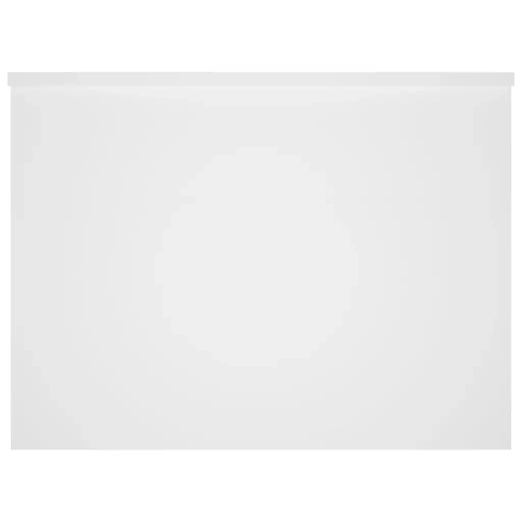 Tavolino da Salotto Bianco 80x55,5x41,5 cm in Legno Multistrato