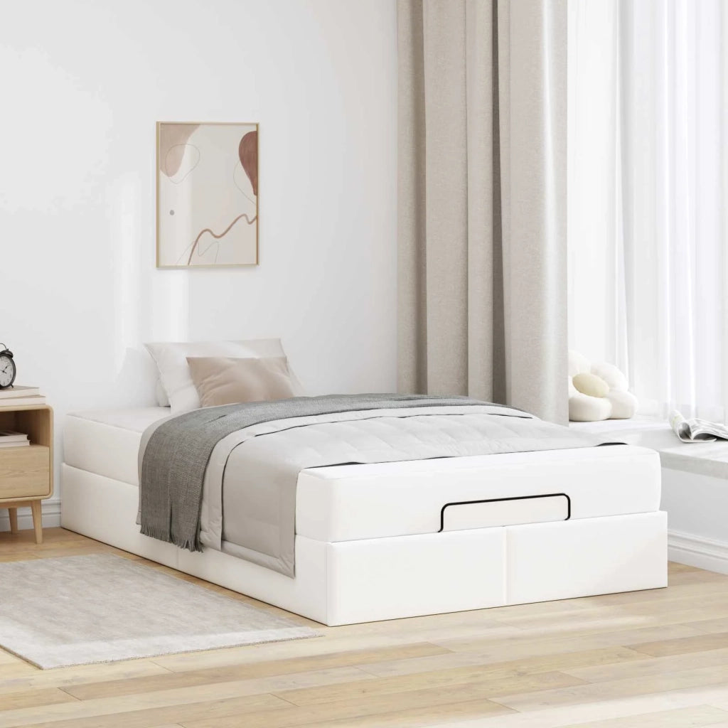 Struttura letto con materasso Altro 2 pcs Bianco PVC 3399422