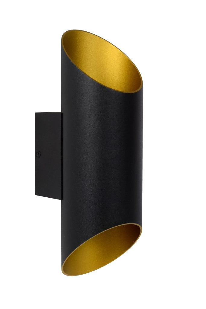 Applique nera a tubo in metallo QUIRIJN 1xG9 40W Lucide