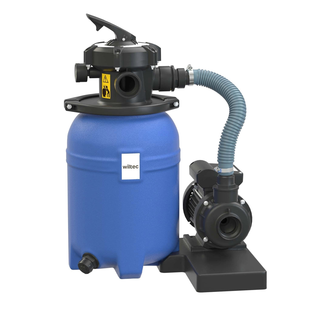 Filtro a sabbia per piscina, 180 W, serbatoio filtrante 14 l, pompa piscina autoadescante 9.000 l/h