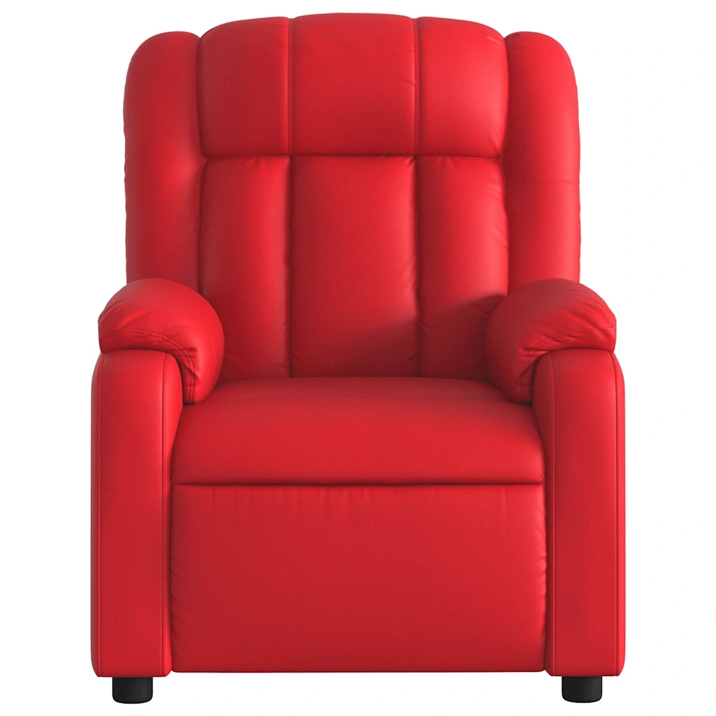 Poltrona Reclinabile Rossa in Similpelle 373565