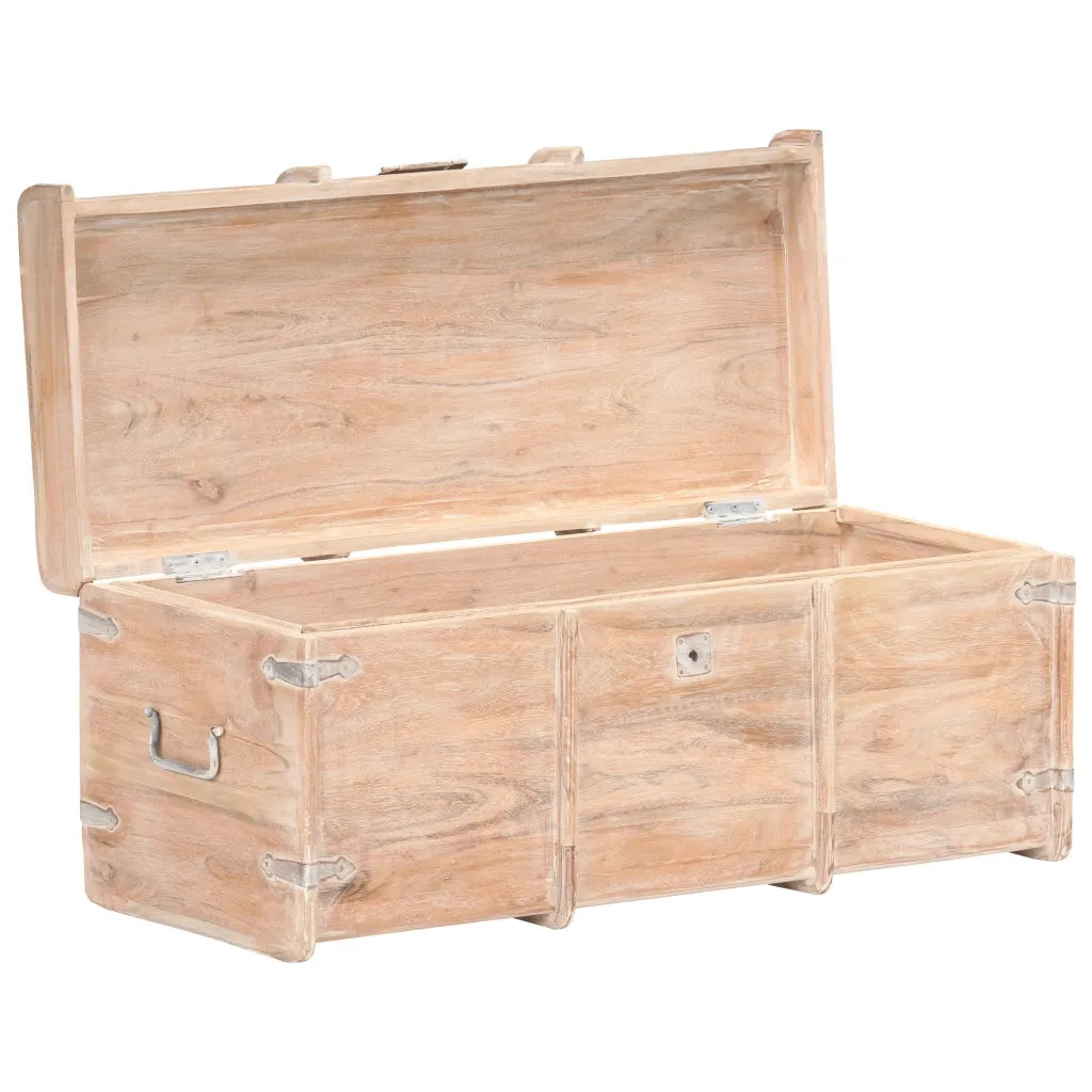 Baule 90x40x40 cm in Legno Massello di Acacia cod mxl 37168