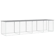 Gabbia Polli Tetto Grigio Chiaro 403x98x90 cm Acciaio Zincato CFW7613752