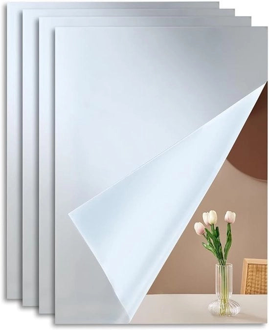 Specchio decorativo autofissante - idrorepellente - set da 4 - acrilico