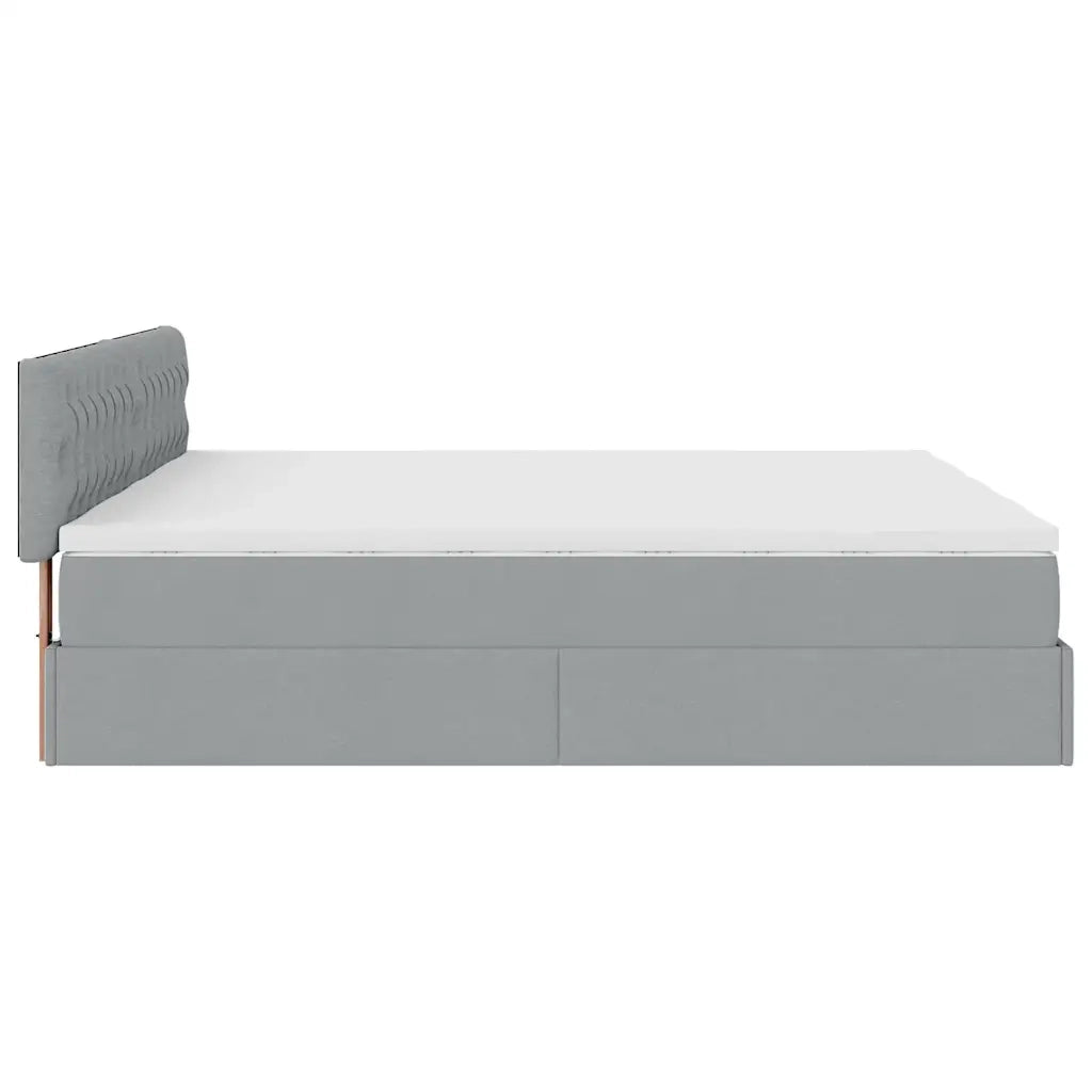 Struttura Letto Pouf con Materassi 160x200 cm in Tessuto 3312008