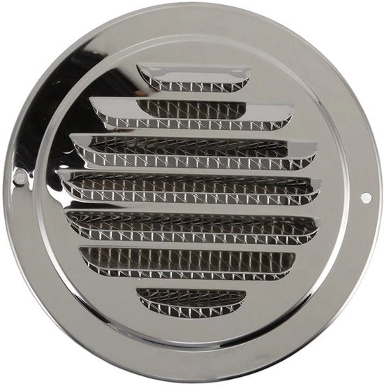 Copertura di ventilazione rotonda in acciaio inox 304 - 150 mm - Design chiuso a ermeticità ottimale - Griglia di ventilazione - Paravento - Resistente alle intemperie