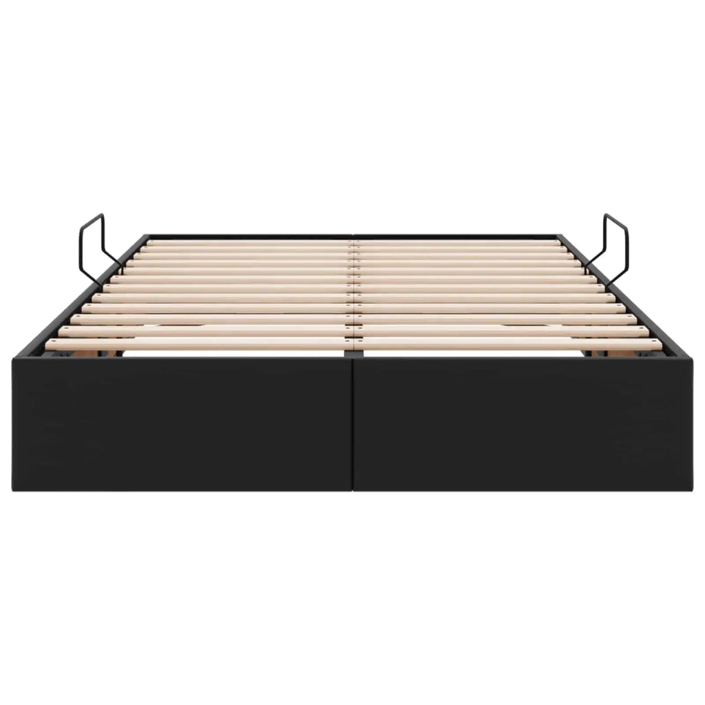 Letto ottomano Nero 120 x 190 cm Pelle Sintetica 3442762