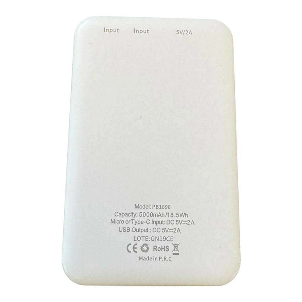 POWER BANK QUADRATO DA 5000 mAh E 10W