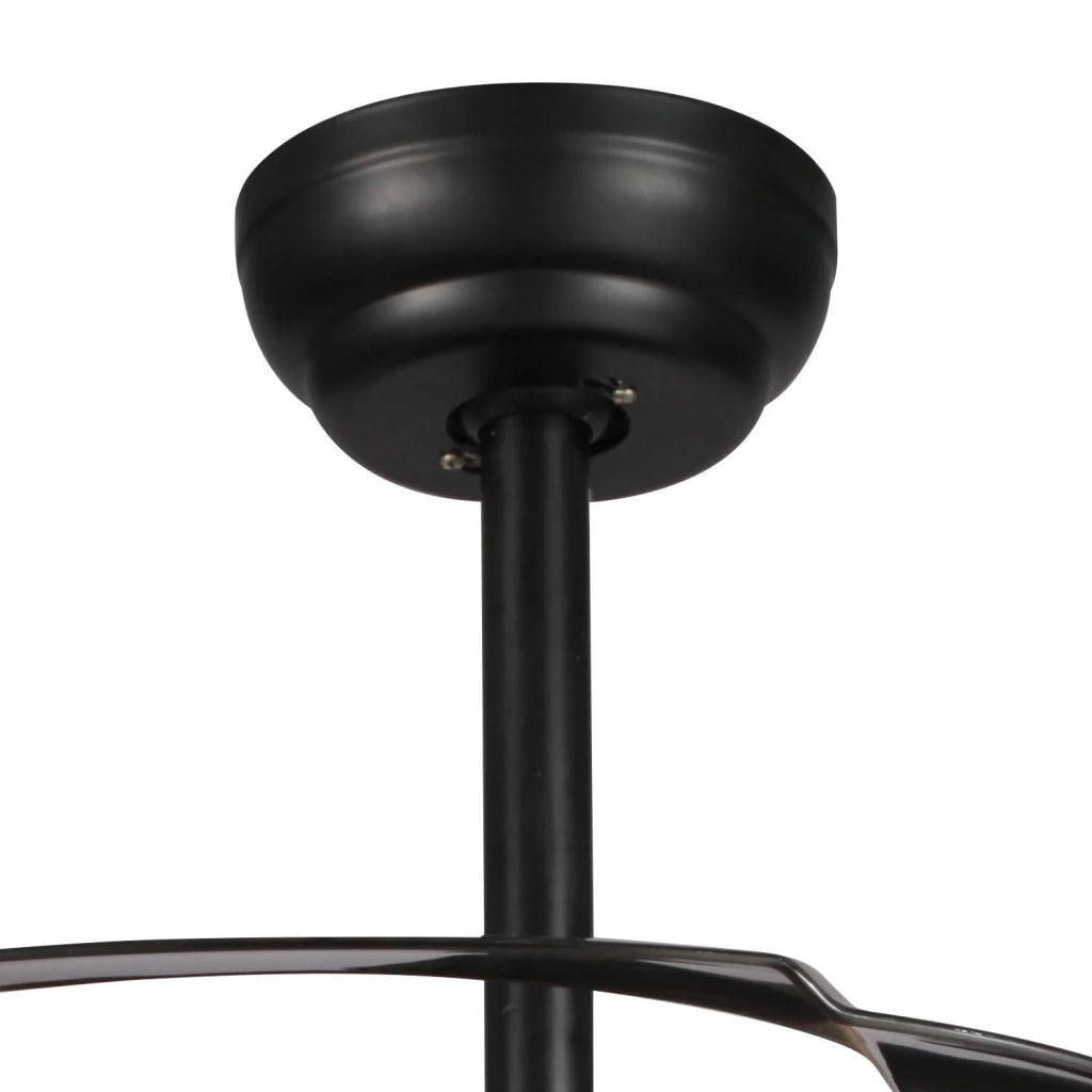 LÚZETE - VENTILATORE DA SOFFITTO CON LUCE LED 32W 4 PALE PLEGABILI FORREST MARRONE
