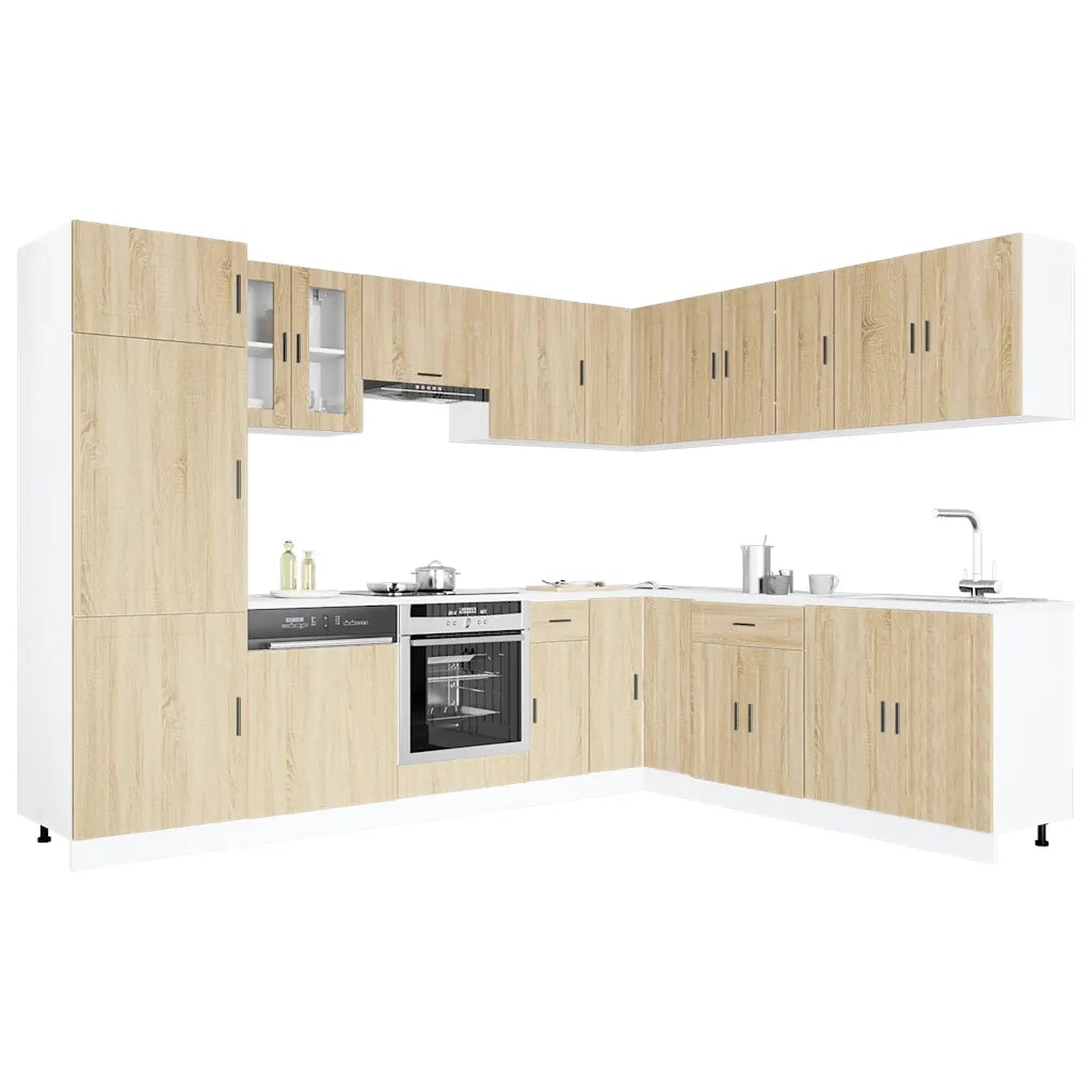 Set Mobili da Cucina 14 pz Porto Rovere Sonoma in Truciolato