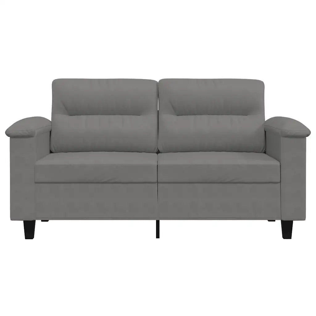 Divano a 2 Posti Grigio Scuro 120 cm in Tessuto Microfibra 359557