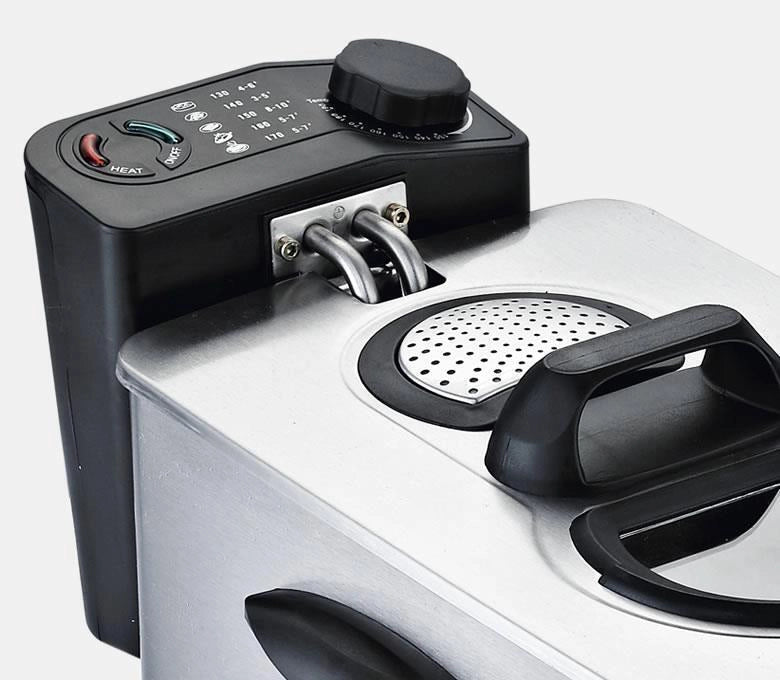 RGV FR TYPE4L friggitrice Singolo 4 L Indipendente 2500 W Nero, Acciaio inossidabile