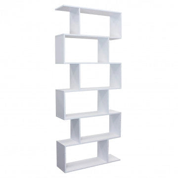 Libreria Alana Bianca e Naturale: Melammina, 80x23,5x190,5