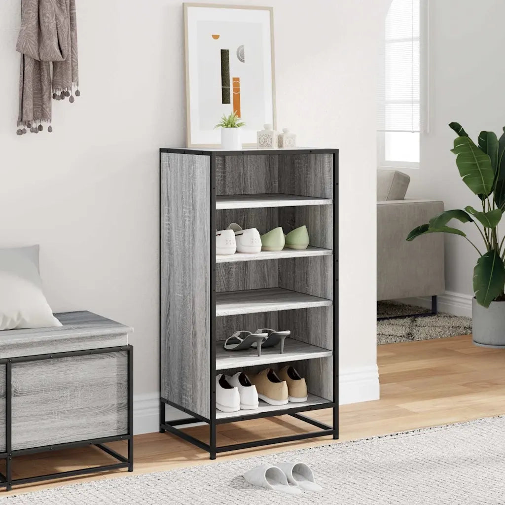 Scarpiera | Mobile per scarpe Grigio Sonoma 48x38x97,5 cm in Legno Multistrato