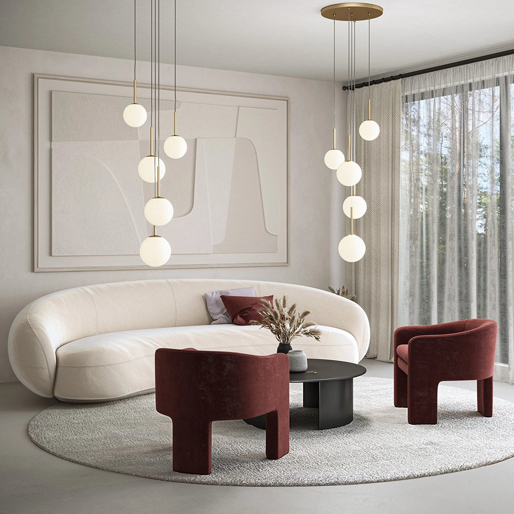 Lampadario Maytoni Basic Form 5 luci ottone in vetro E14