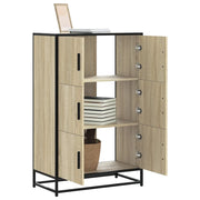 Credenza Rovere Sonoma 68x35x106,5 cm Legno Multistrato Metallo 849070