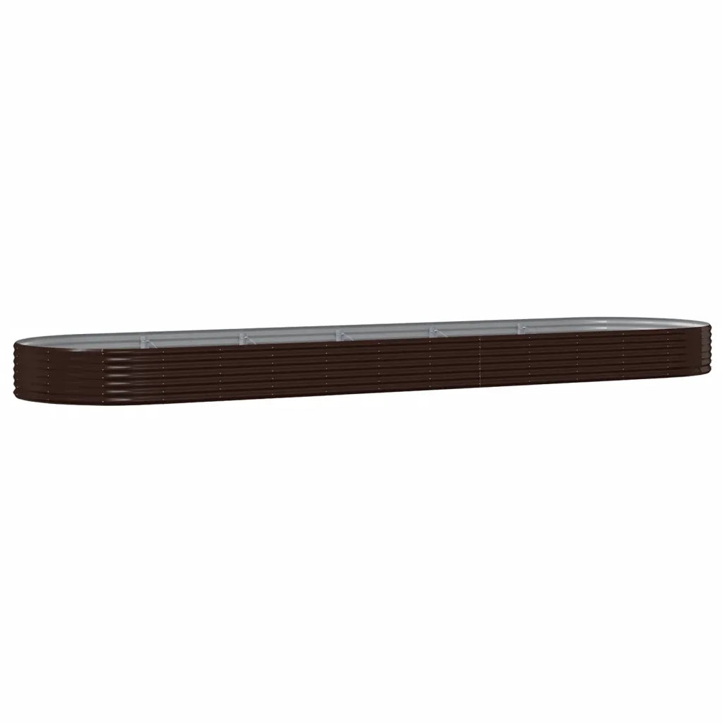 Letto Giardino Acciaio Zincato 523x140x36 cm Marrone 319045