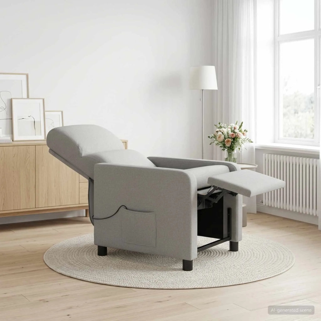 Divano Sedia-Poltrona Massaggiante Grigio Nuvola Tessuto 522166