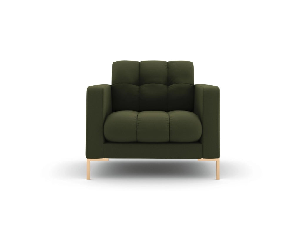 Cosmopolitan Design - Poltrona "Bali" in tessuto strutturato verde 