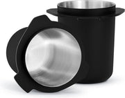 Portafiltro da 533 mm - contenitore per dosaggio - acciaio inossidabile 304 - nero lucido - rivestimento antiscivolo - compatibile con Breville Barista Express - portafiltro per macchine da caffè Breville da 54 mm