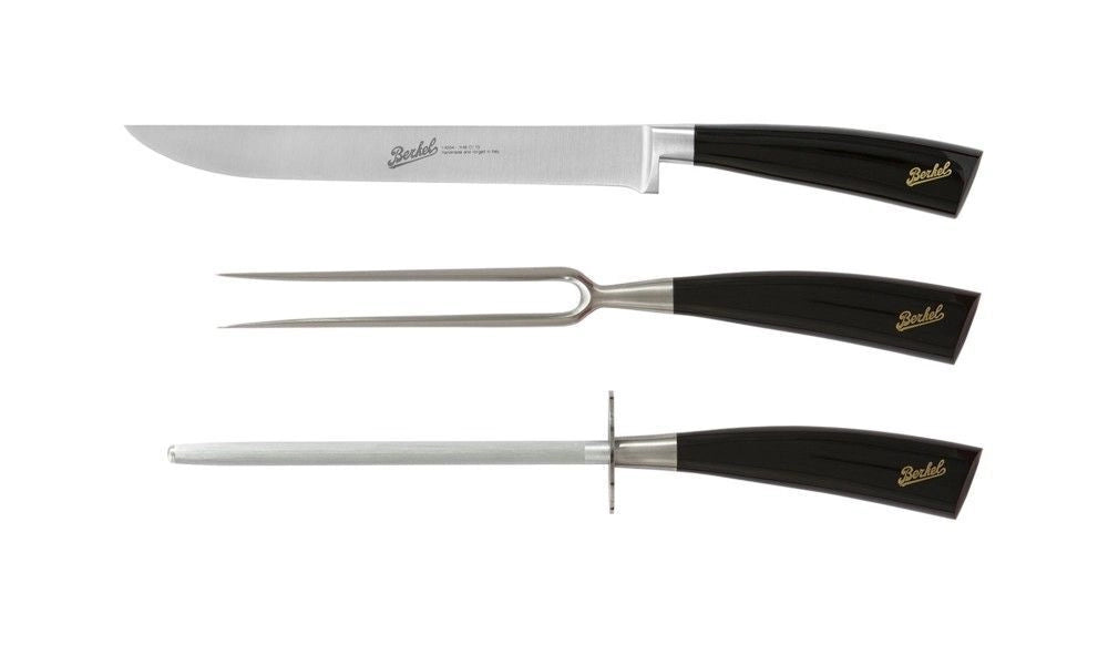 Berkel KEP3RS00SRBGB Elegance Set per Arrosto 3 Pezzi Lama Acciaio Inox 1.4116 59 HRC colore Nero