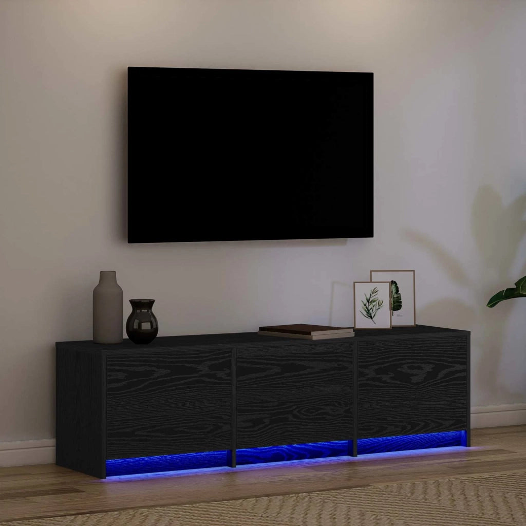 Mobile TV Rovere Nero 140 x 34 x 40 cm Legno multistrato 8006558