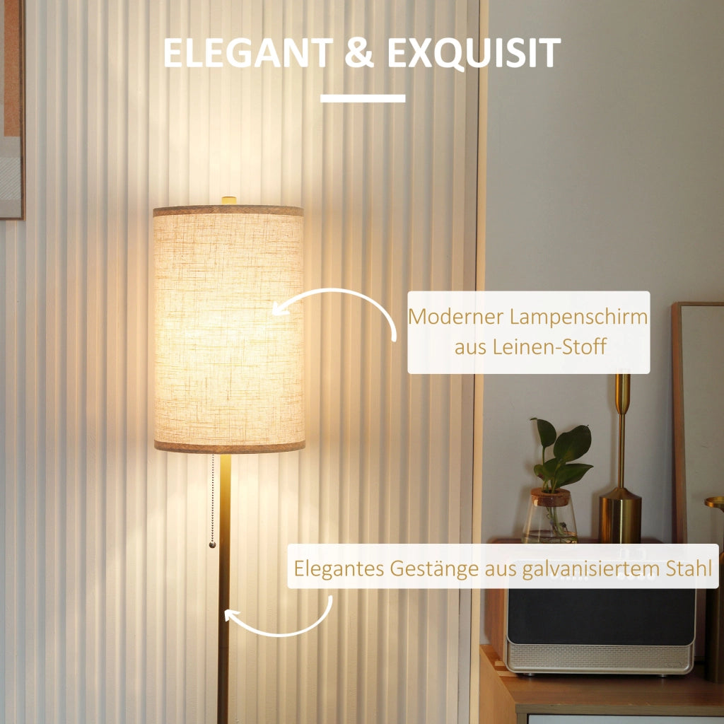 Lampada da terra ¨C zephmum ¨C oro e bianco