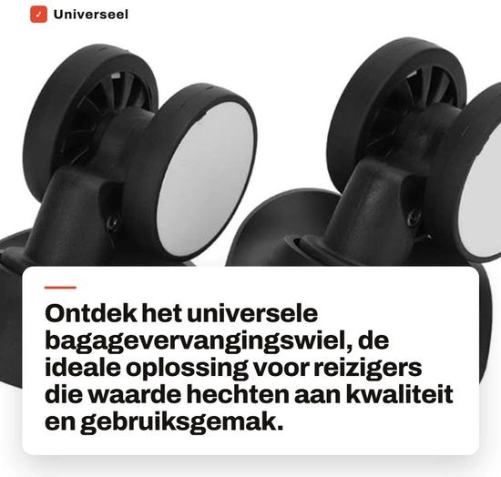 Ruota bagaglio universale - Ruota resistente ai urti per bagagli - Accessorio leggero - Installazione facile - Materiale duraturo - Progettazione compatta