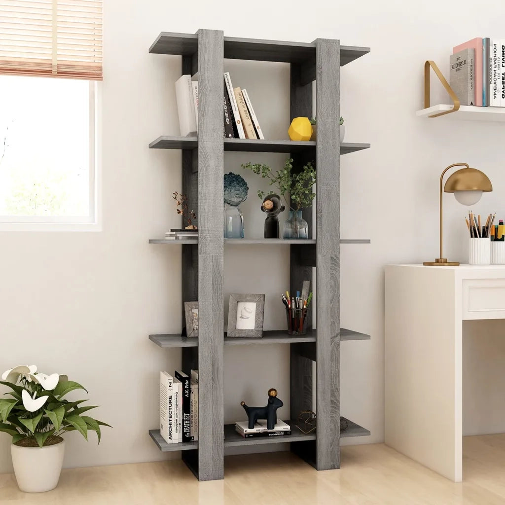 Libreria/Divisorio Grigio Sonoma 80x30x160 cm in Truciolato 813573