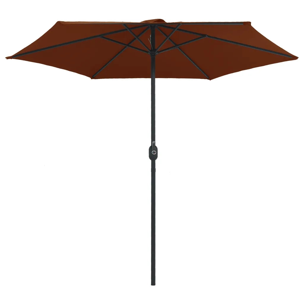 Ombrellone da Giardino Palo in Alluminio 270x246 cm Terracotta 47349