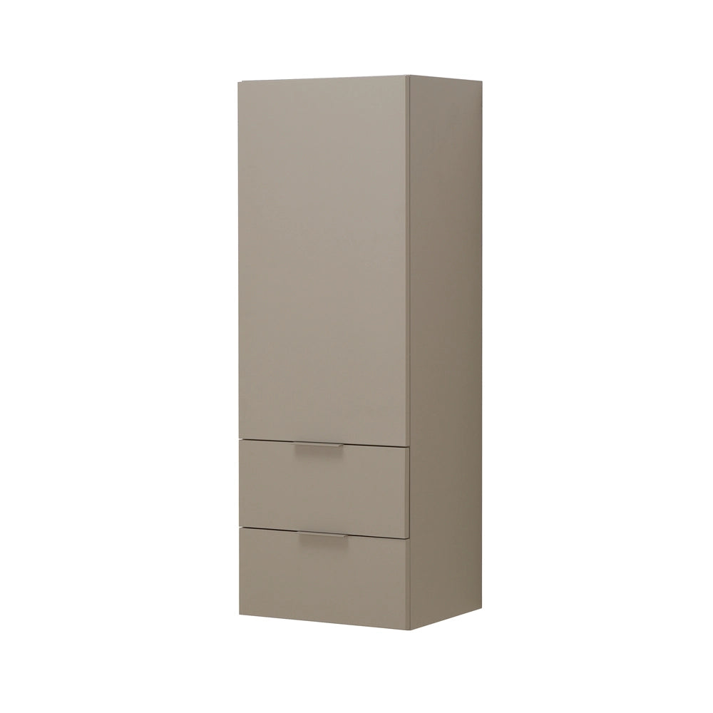 Colonna bagno sospesa 110 cm tortora opaco con anta e cassetti Matisse