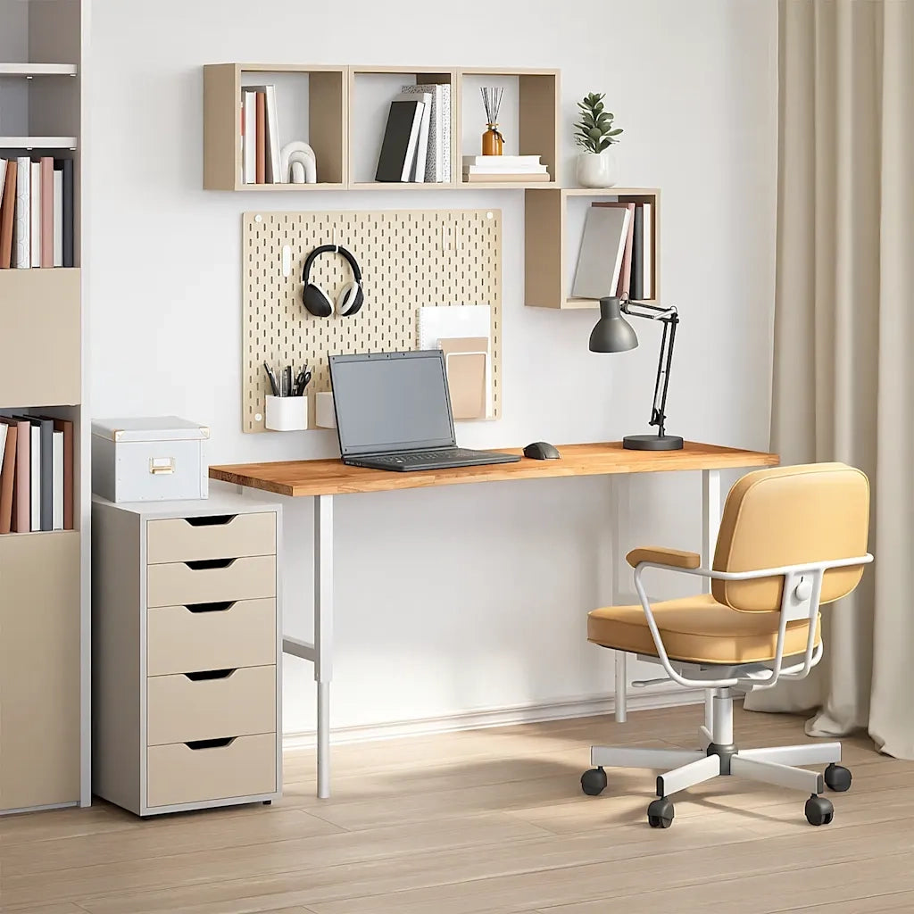 Piano Scrivania Marrone Chiaro 140x60x2,5 cm in Rovere Massello 4009025