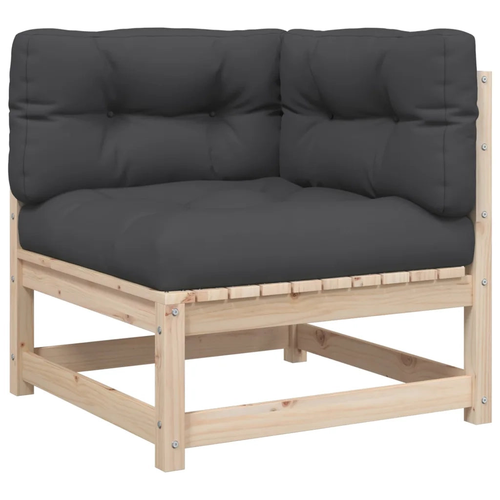 Set Divani Giardino 6 pz con Cuscini in Legno Massello di Pino 3299445