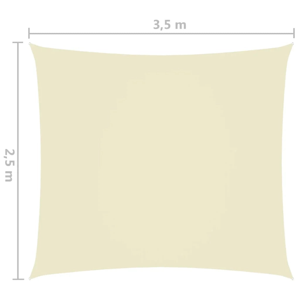 Vela ombreggiante/ombrellone rettangolare in tessuto Oxford 2,5 x 3,5 m crema 02_0009557