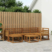 Set di divani da esterno 7 pcs Naturale