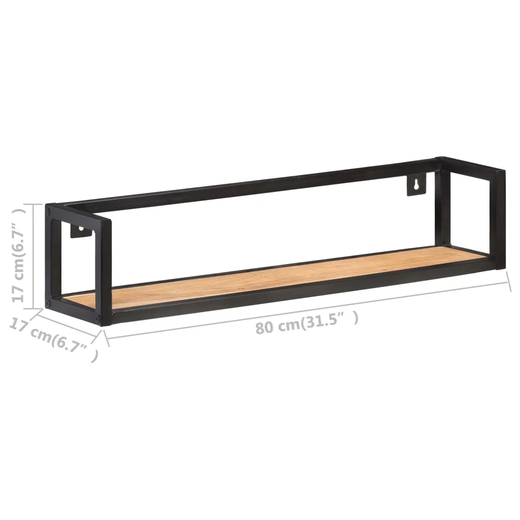 Mensole a Muro 2 pz 80 cm in Legno Massello di Acacia cod mxl 56111