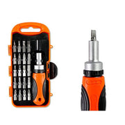 Trade Shop - Kit Cacciavite A Cricchetto Multiuso 21pz Inserti Intercambiabili Giravite 94273 -
