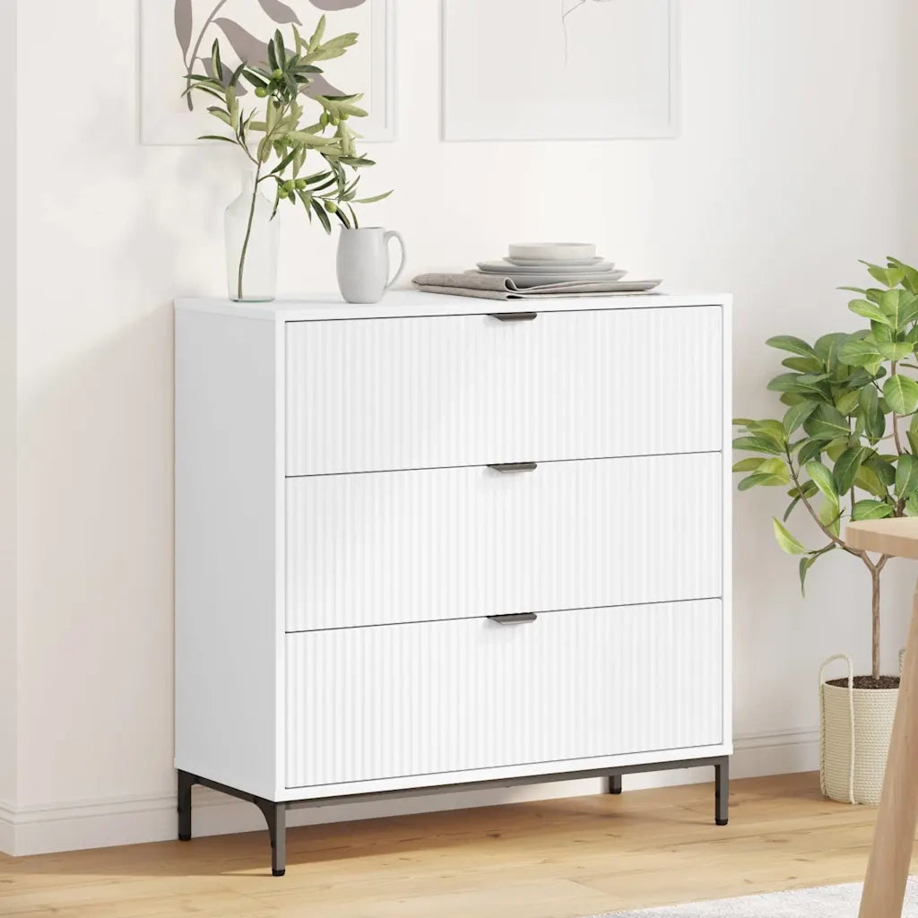 Credenza Bianco 79,5 x 33 x 82 cm Legno multistrato 883434