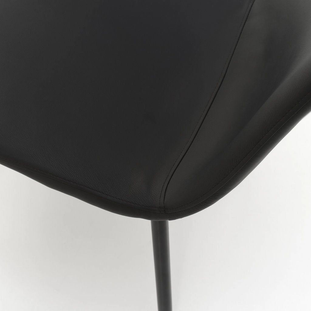 Set 4 Sedie 44x50x85 cm in Similpelle Nero