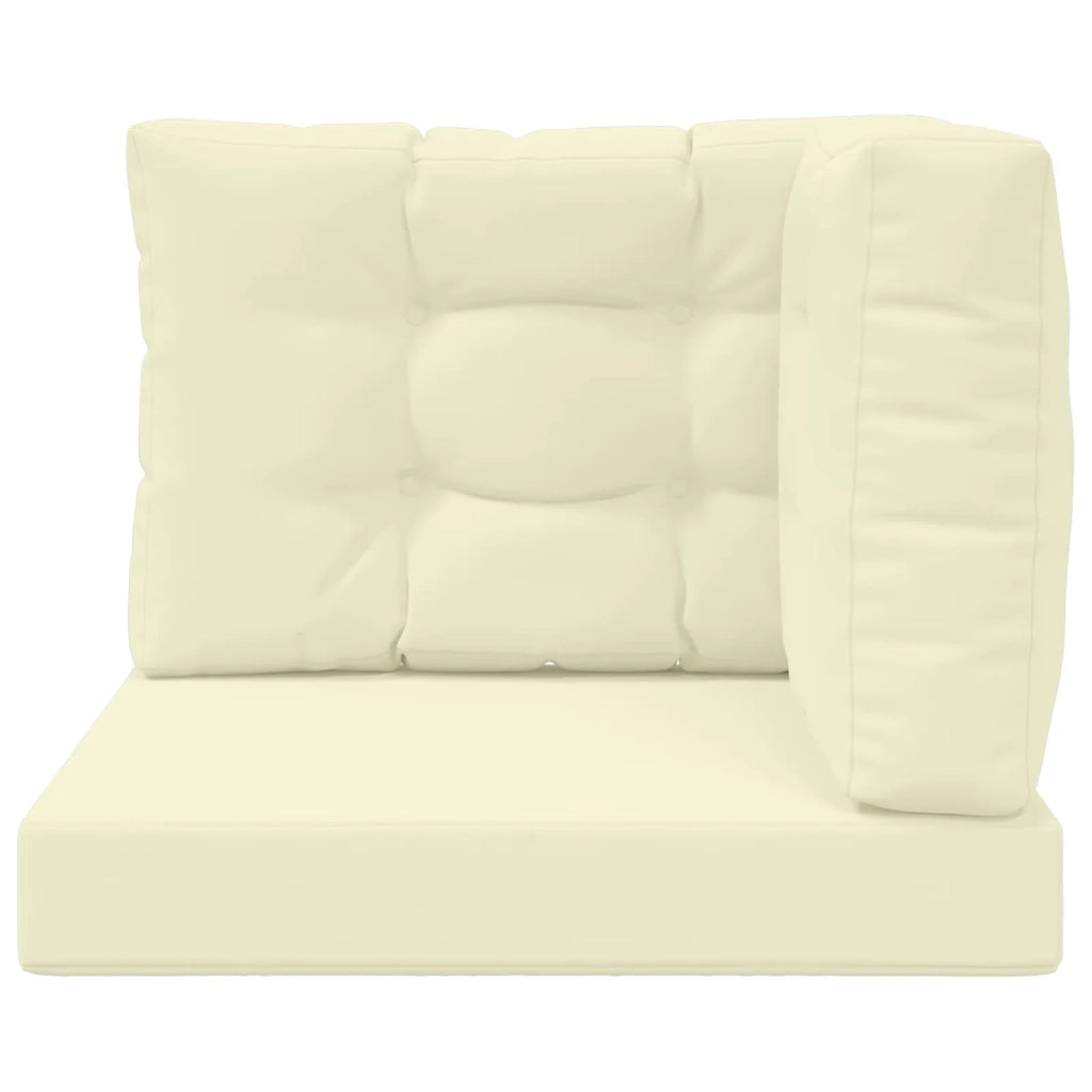 Cuscino per divano da esterno 3 pcs Crema Poliestere 900763