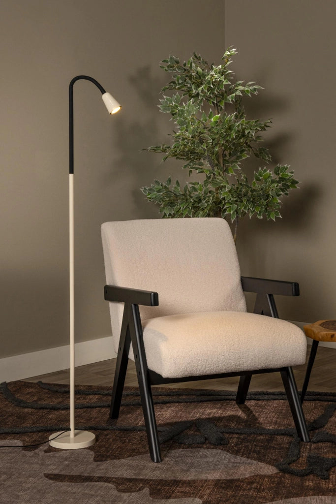 Lampada da terra JASPER 1xGU10 beige nera Lucide