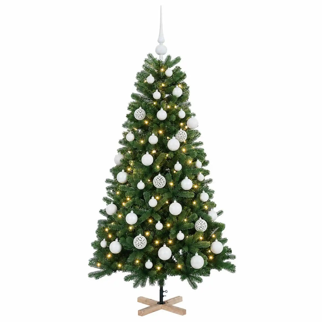 Albero di Natale artificiale con palline 120 cm 150 LED 3461420