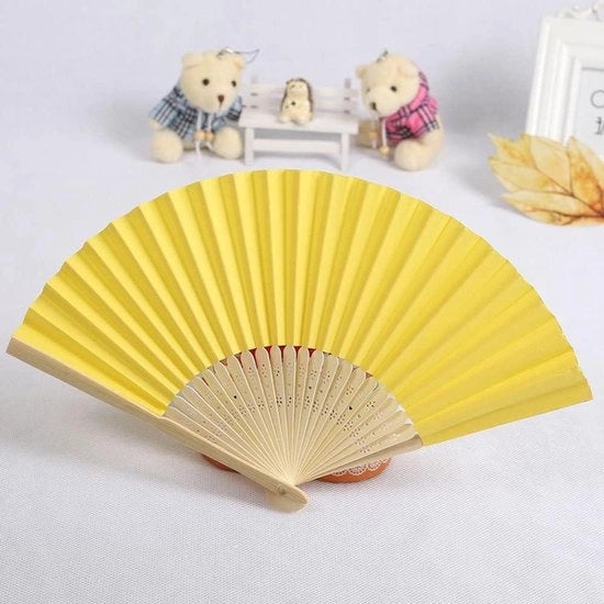 Ventilatori a Mano Premium - Faccia a Faccia con Materiali Tessuti Ventilatori a Mano per DIY Ventilatori a Mano Artigianali per la Danza Accessori per Foto Decorazioni per Parete Accessori per Matrimonio