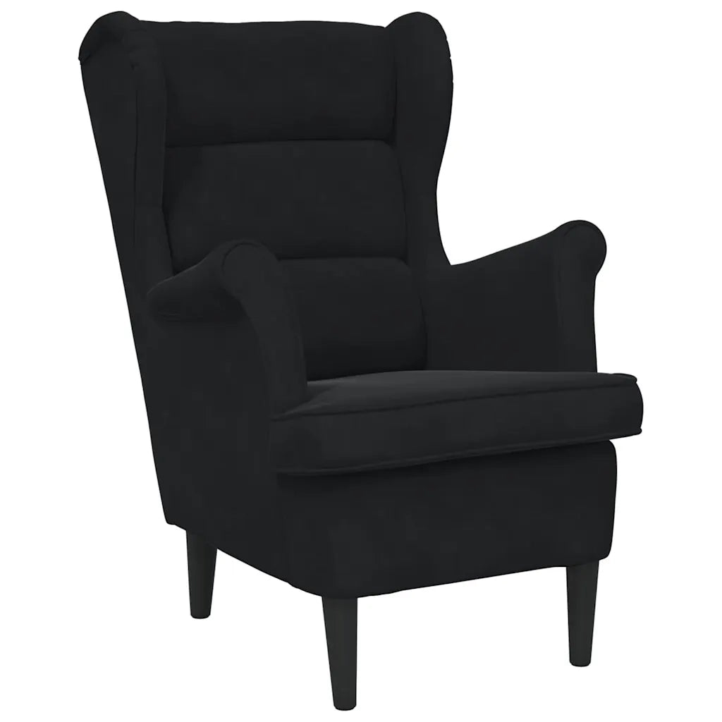 Divano Sedia-Poltrona Nera in Velluto 212679